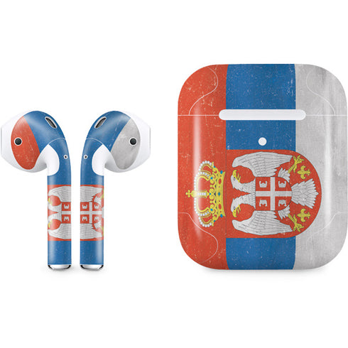 Serbia Flag Distressed Apple AirPods 2 Skin